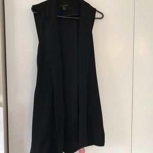 Black open waist coat